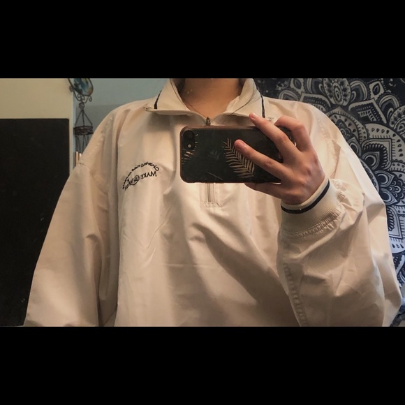 This is so cute! White cream colour windbreaker - Picture 2 of 2